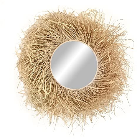 Wandspiegel mit natürlichem Bast - MIRROR SAUVAGE