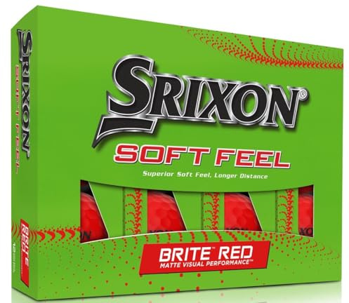 Srixon Soft Feel 13 Brite - Dozen Golf Balls - Distance and Low Compression Golf Balls - Golf Gifts and Golf Accessories
