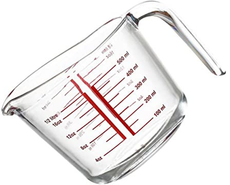 HEMOTON Tasse à Mesurer Pratique Verre Pour Cuisine Et Pâtisserie Outil De Mesure à Échelle Avec Ouverture Large