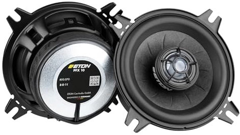 ETON PFX 10 – Klangstarkes 10 cm / 4“ Koaxial System, Auto Lautsprecher für Front oder Heck, Soundsystem mit 80 Watt, geeignet auch für Wohnmobile, Busse, Transporter, 1 Paar