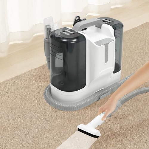 Caskunbsy Dampfreiniger für Sofa, Teppichreiniger, Fleckenentferner, tragbar, für Teppiche/Kissen/Haustiere, FQP-242