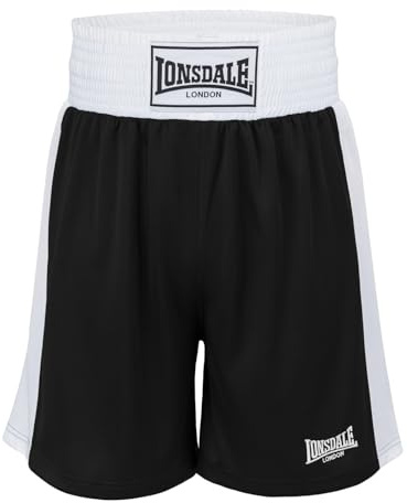 Lonsdale Mens Boxing Shorts Black/White XL