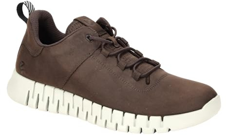 ECCO Mens Gruuv Leather Leisure Trainers - Brown - 11.5 UK (46EU)