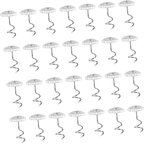 TOGEVAL 50pcs Spiral Nails Transparent Bed Sheet Clip Fixers for Sofa Cushions Quilt Holders and Fasteners Non-Marking and Anti-Moving Design