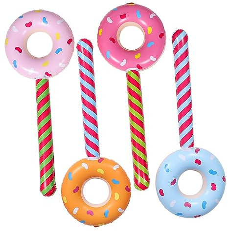 Alasum 4stücke Teiliges Aufblasbare Donut Lollipop Sticks Für Kindergeburtstage Und Poolpartys Lustige Leichte Party-deko Und Spielzeug Für Unvergessliche Momente