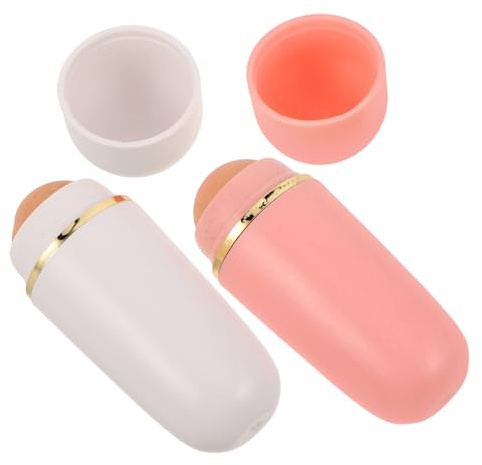 WRITWAA 2 Stücke Vulkanstein Gesichtsroller Ölregulierender Stick Zum Entfernen Von Fettglanz Porenreinigung Sanfte Massage Zur Hautstrukturverbesserung Für Empfindliche Haut Geeignet Trag