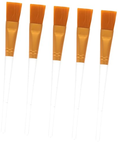 DECORNIJIA 5pezzi Pennelli Per Setole Sintetiche e Manici in Plastica Trasparente Per Maschere Peeling e Sieri Strumenti Cosmetici Per e Domestico