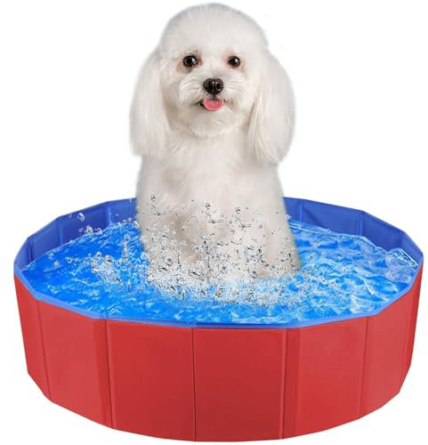 Piscina per Cani Pieghevole,PVC Piscinetta per Cani,Piscina per Animali Domestici,Vasca di Animali Lavaggio,per Interno Esterno Giardino(50x8cm)