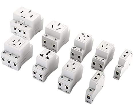 IBOWZ Interruttore Magnetotermico, Relè AC30 Contattore, Interruttore Automatico Presa Modulare Cinque Fori 16A Tipo Rail 10A Interruttore Aria Scatola di Distribuzione 234 Fori