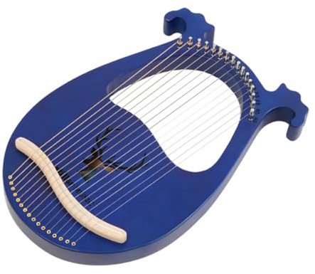 MEELRYD Leierharfe, 16 Saiten Mahagoni Korpus, Lyre Harfe, Musikalische Instrumente mit Stimmschlüssel, Extra Saitensatz, Harp für Erwachsene Kinder Anfänger