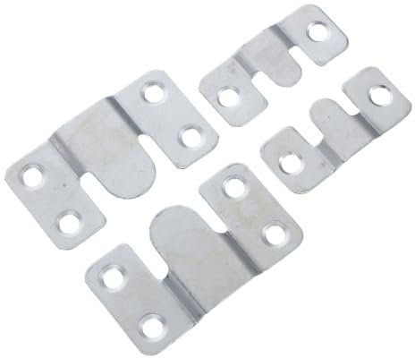 WOONEKY 4 Piezas Gancho de cuadro de fotos de servicio pesado soporte de montaje herrajes pesados ​​para colgar cuadros accesorios de montaje soporte de marco de imagen galvanizado Plata