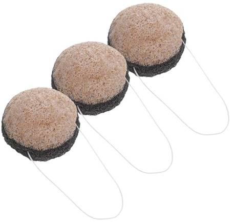 ELAYARD 3 Piezas Doble Cara con de Nuez y Vegetal para Limpieza Profunda Removedor de Maquillaje Natural para Cuidado de Mujer y Hombre