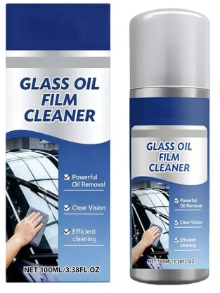 Glasoljefilmrengöring – Multipurpose bilspray, fläckborttagningsformel, Clear Vision Restorer | Kraftfullt rengöringsmedel, snabbverkande automatisk tvättlösning för fönstervård av vindrutan