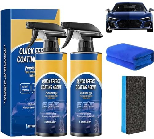 Vibbang Quick Effect Coating Agent Spray, 2Stück Auto-Beschichtungsspray, Multifunktionales Auto Kratzer Entferner, Car Quick-Acting Coating Agent, Beschichtungsspray für Reparatur Schutz Aufhellung
