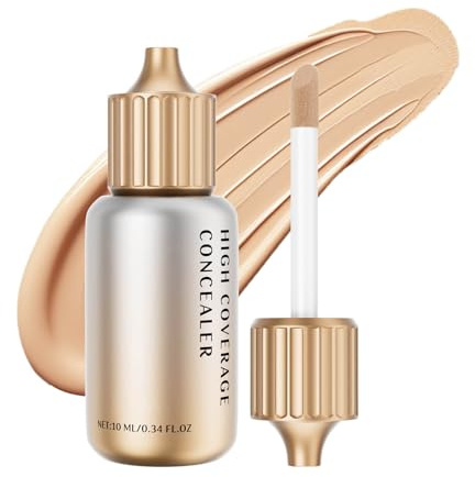 Concealer Liquid Foundation, Full-Coverage Concealer, Makeup Base for Mature Skin, Brightening, Waterproof & Oil Control, Long Lasting Matte Finish (#03)