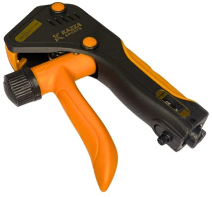 Kazza Sports Pince de Renforcement de la Main, Réglable 10-120 kg, avec Compteur de Répétitions, Noir et Orange, Sac Inclus