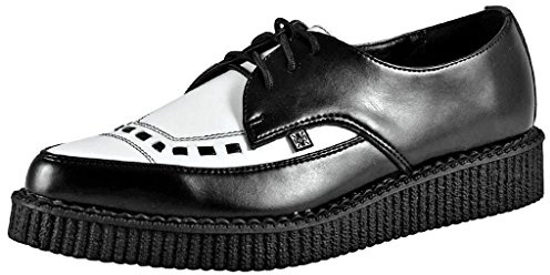 T.U.K. Pointed Creeper Lace-up - Herren & Damen Schuhe - Farbe Black & White Leather - Größe EU41