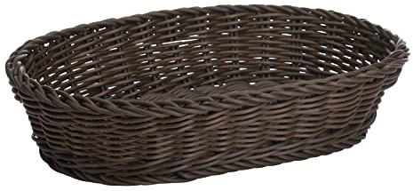 Westmark Großer Mehrzweck-Korb, Gastrotauglich, Oval, ca. 32 x 23 x 7 cm, Synthetikfaser, Saleen Edition, Braun, 02010706101