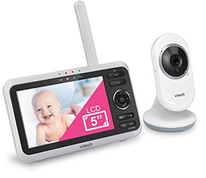 VTech VM350 Baby Monitor, 5 Screen, 1000ft Long Range, Night Vision, 2-Way Talk, Lullabies, Secured Transmission No WiFi