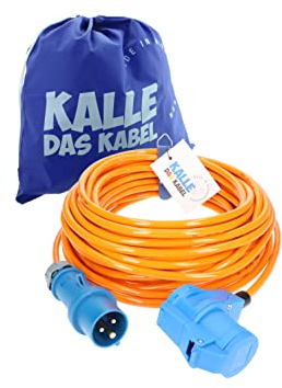 KALLE DAS KABEL CEE Verlängerung Kalle Blue Signal 2,5mm² Winkel Industrie BAU Boot Womo Camping Vollpur-Premium-Leitung 25 Meter
