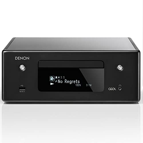 Denon Ricevitore e lettore CD Hi-Fi RCD-N10 all-in-one | Perfetto per stanze e case più piccole | Streaming musicale wireless e compatibilità Amazon Alexa | Bluetooth, AirPlay 2, WiFi