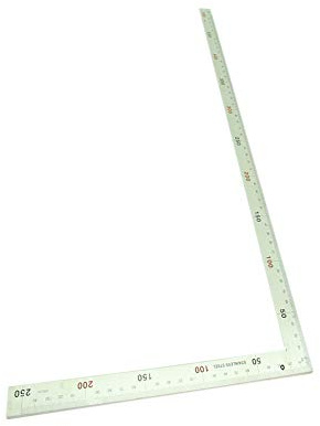 Utoolmart Verdicktes 250 × 500 mm L-förmiges Anschlagwinkel-Lineal aus Edelstahl für die Messung und Markierung von Holzbearbeitung, Tischler, 1 Stück