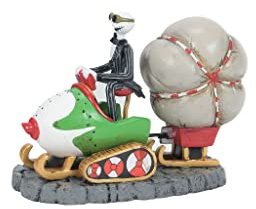 Department 56 Disney The Nightmare Before Christmas Village Accessories - Figura de Jack en Trineo, 3.07 Pulgadas, Multicolor