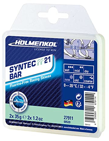 Holmenkol Syntec FF21 Skiwachs - fluorfreies Hochleistungs-Basiswachs (0° bis -20 °C)