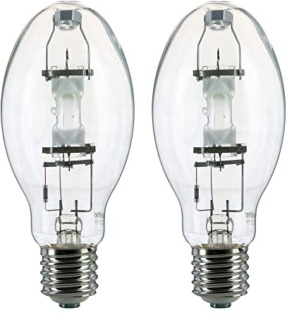 Sunlite 02515 MH175/U/MOG M57 Metal Halide Lamp, 175 Watts, Mogul Base (E39), ED28, 10,000 Hour Life Span, 14000 Lumen, Clear Finish, 4000K (2-Pack)