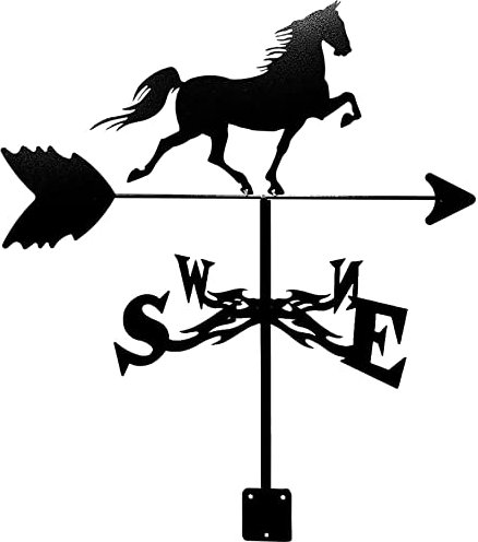 Wetterfahne, LKW, Dalmatiner, Esel, Ross, Storch, Wetterhahn mit Windrichtungsanzeige, Metallhalterung für den Außenbereich, Wetterfahne für Garten, Terrasse, Innenhof, Dekoration