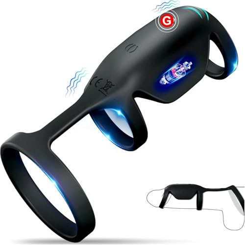 Vibrating Cock Ring Male Sex Toys, Penis Ring Male Sex Toy with 10 Vibrations Cock Ring Extender, Vibrator for Men Erection Adult Toys Penis Vibrator Silicone Cock Sleeve Sex Toyscouples for Couples