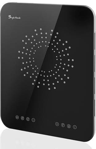 Portable Induction Hob, Single Induction Cooker 23 mm Ultra-thin, Dual Cooling Fans, 2100W Portable Hob with Multi-safety Protection, 10 Power Setting, Timer, Safety Lock