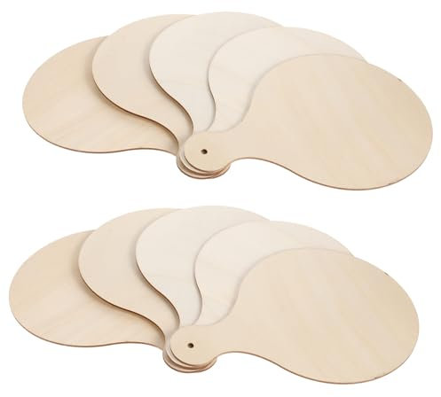 PRETYZOOM 10 Pezzi Tagliere in Legno Rotondo, Tagliere per Polenta con Superficie Liscia senza Bave, Vassoio da Portata per Formaggi, Frutta e Antipasti