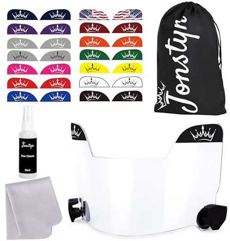 JONSTYN Football Visor with Anti-Fog Clear Shield 15 Stickers & Storage Bag