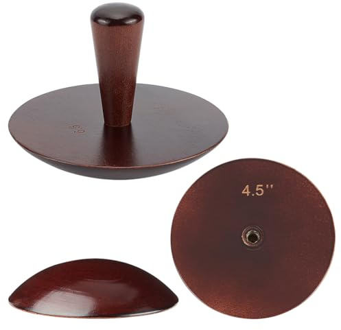 BENECREAT 3 Sets Holz Keramik Topfformen, 114/140/161 mm Buchenholz Ton Modellierwerkzeuge Mit Griff Für Herstellung von Keramikschalen Und Tellern Zum Selbermachen, Kokosnussbraune