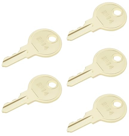 SG Store 5 Stück Eisen E114 E-114 Spenderschlüssel für Papierhandtuch, Toilettenpapier und Seifenspender, versenkt, C-Falz, Multifold Handtuchspender, Schlüsselersatz