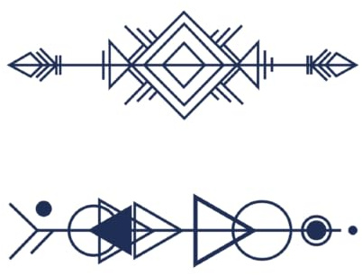 Tattwo.me – Temporäre Tattoos für Erwachsene und Kinder, hält 2 Wochen, wasserfest – Pfeile X2 (zum Ausschneiden) – Pflanzliche Tinte – EU-Kosmetik-Zertifikat – (M0031)