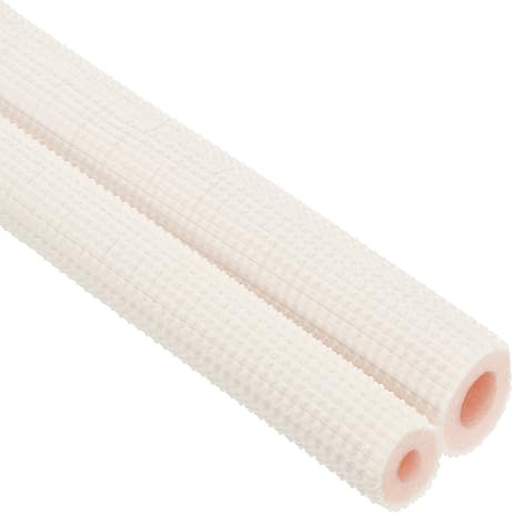 PATIKIL Tube en Mousse D'Isolation de Tuyau, Tube en Mousse Isolante de Préservation de Chaleur pour Tuyauterie en Cuivre de Mini-Split de 1/4, 1/2 O.D., 6,56 Pi (2 M), Blanc/Rose