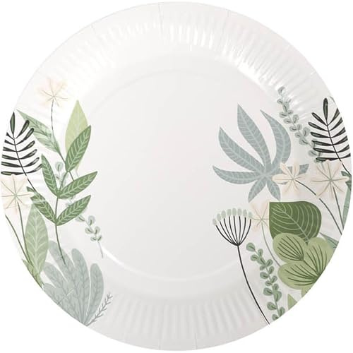 Algon | Set de 96 platos desechables – Platos Desechables Tamaño 23 cm Resistentes y ecológicos, ideales para fiestas, eventos y reuniones