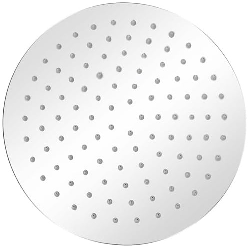 Pommeau de douche rond en acier inoxydable de 25 cm - De qualité supérieure - Durable et résistant à la corrosion - Répartition parfaite de l'eau pour la détente