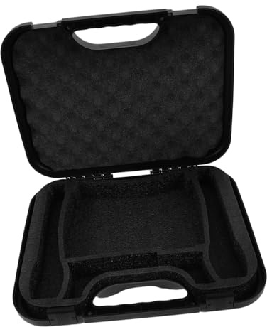 SAFIGLE Estuche Resistente al Agua Prueba de Golpes con Gran Capacidad de Plástico para Micrófono Negro Adecuado para Equipo de Grabación y Podcast Portátil