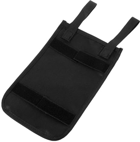 IMIKEYA Sacoche Latérale de Rangement pour Canne et Béquilles Pochette Suspendue Multifonction Compatible Fauteuil Roulant et Déambulateur Tissu Ultraléger Noir pour Activités de Plein
