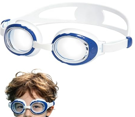 Générique Simglasögon | klar silikon mot dimma | Imma vattentäta simmasker, för flickor, tävlings- och strandpool, vattenpark, utomhus