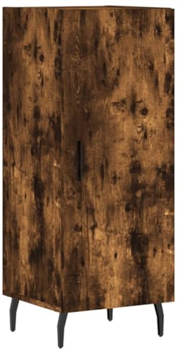 PUGYNBK Mobiletto moderno in legno per affumicatura, 34,5 x 34 x 90 cm, con 3 scomparti e gambe in metallo per stabilità, pratica porta con maniglia per la rimozione della polvere