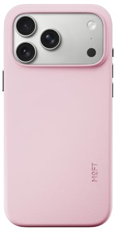 MOFT för iPhone 17 Pro Max-fodral, MOVAS vegansk läderväska magnetiskt fodral, mjukt grepp, färgunderhåll, fläckbeständig, lätt att rengöra, ljusrosa