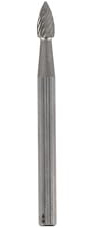 Dremel 9911 Wolfram Karbid Fräser mit Eispitze - Zubehör für Multifunktionswerkzeug mit 1 Fräser 3,2mm zum Formen, Glätten und zur Materialabnahme von Stahl, Kunststoff, Holz u.v.m.