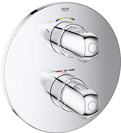 GROHE 19985000 Grohtherm 1000 Thermostatic Shower Control Trim with 2-Way Diverter (Head or Hand Shower) for Rapido T Concealed Thermostat