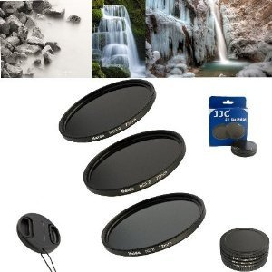 Haida Neutral 3er Graufilter Set bestehend aus ND8x, ND64x, ND1000x Filtern 49mm inkl. Metall Abdeckkappen und Objektivdeckel
