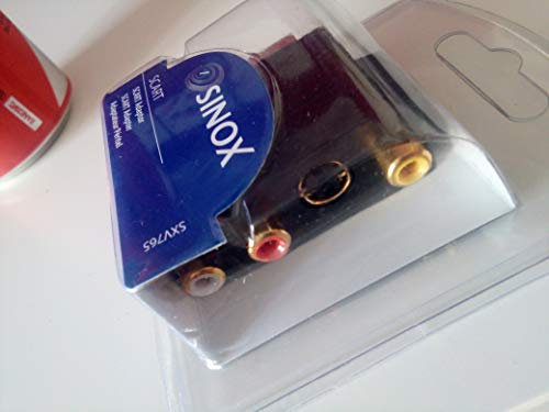Sinox SXV765 - Adaptador de euroconector (SVHS/3, RCA), color plateado