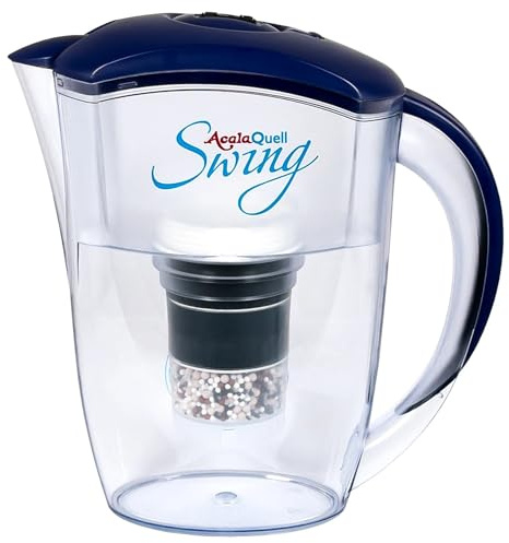 Wasserfilter AcalaQuell® Swing | Dunkel-Blau | Kannenfilter mit höchster Filterleistung | Mehrschichtige Filterkartusche | PI-Technology | Kreiert köstlich schmeckendes, wohltuendes Wasser